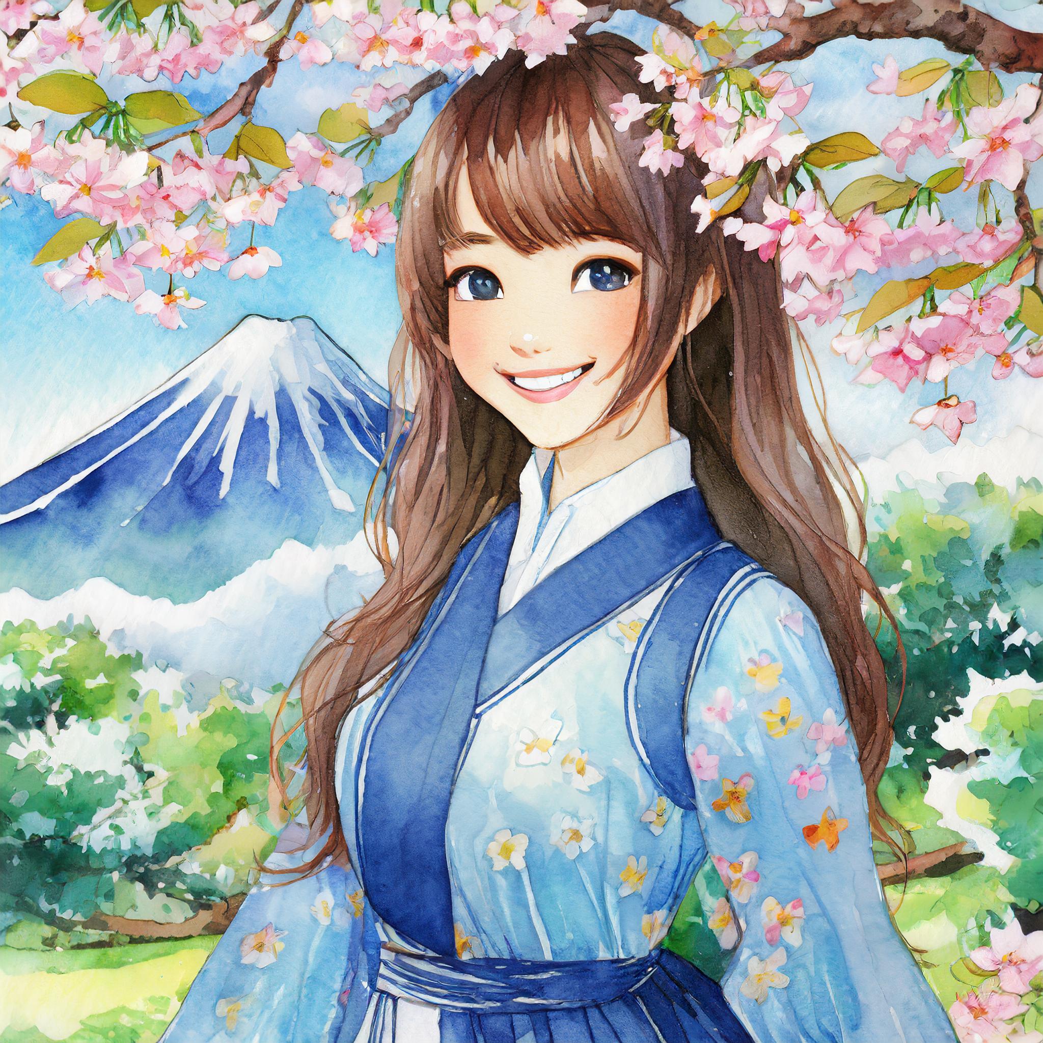 水彩画風