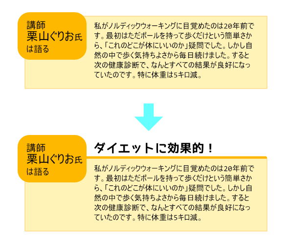 小見出しのあるなし
